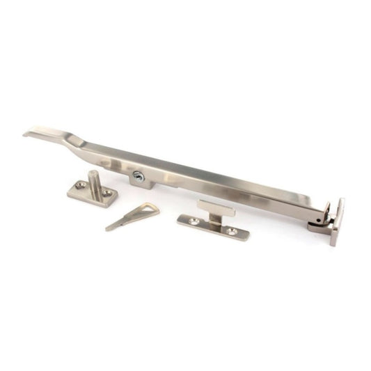 Securit Locking Casement Stay Brushed Nickel