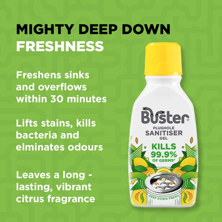 Buster Plughole Sanitiser Active Gel 300ml