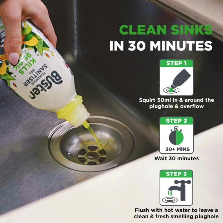 Buster Plughole Sanitiser Active Gel 300ml