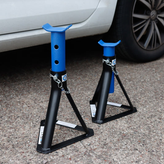 Pair of Adjustable Fixed Base Axle Stands