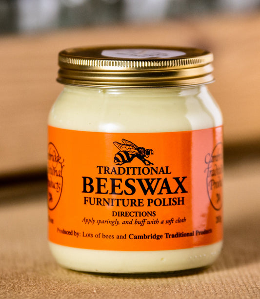 Cambridge Traditional Beeswax Furniture Polish 283gm Jar Natural
