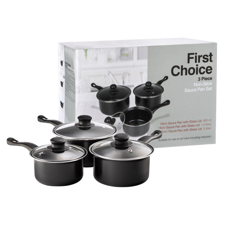 Mtk Housewares Non-Stick Sauce Pan Set