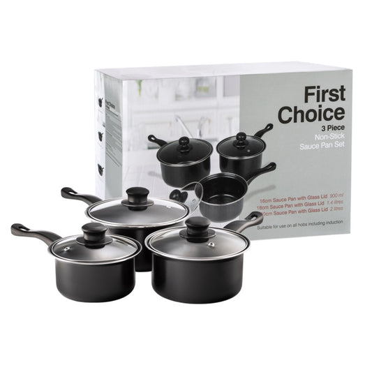 Mtk Housewares Non-Stick Sauce Pan Set
