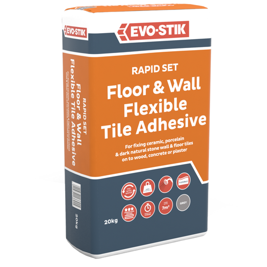Evo-Stik Floor & Wall Tile Adhesive Fast Set For Wood, Concrete & Plaster