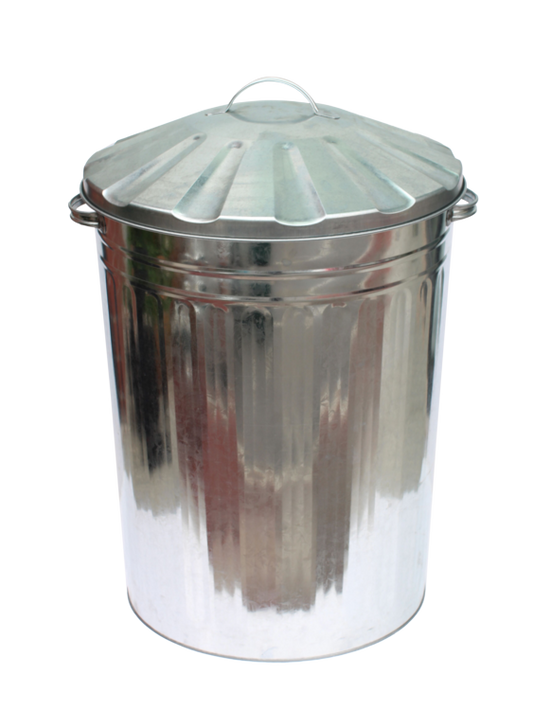 Galvanised Bin with Steel Lid