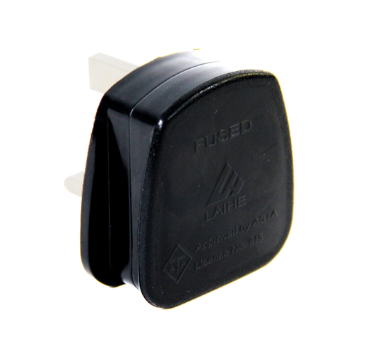 Securlec 3 Pin Nylon BS Plug, Fused 13A Black