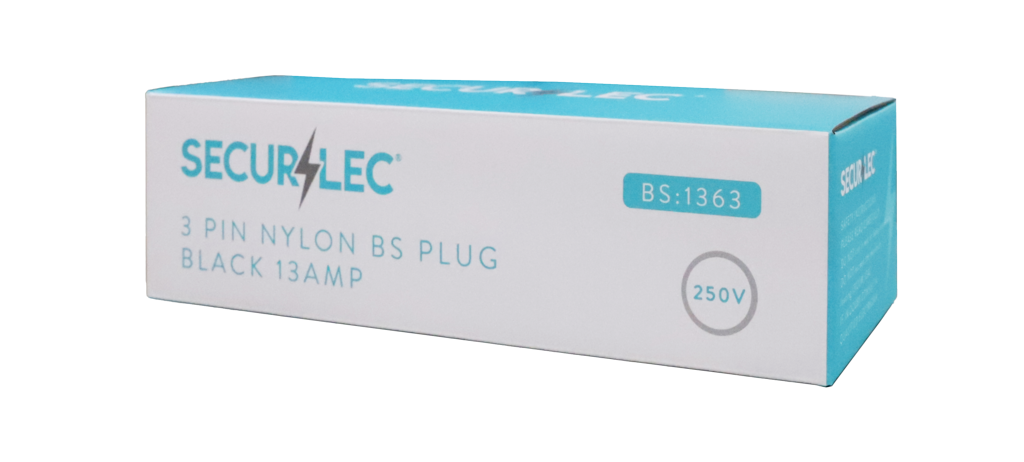 Securlec 3 Pin Nylon BS Plug, Fused 13A Black