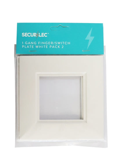 White Finger Plates for Flush Wall Switches