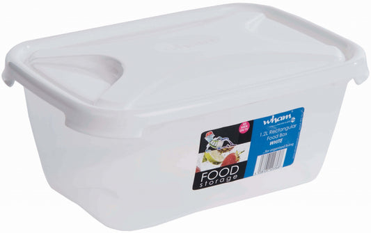 Wham Rectangular Food Storage White 1.2L