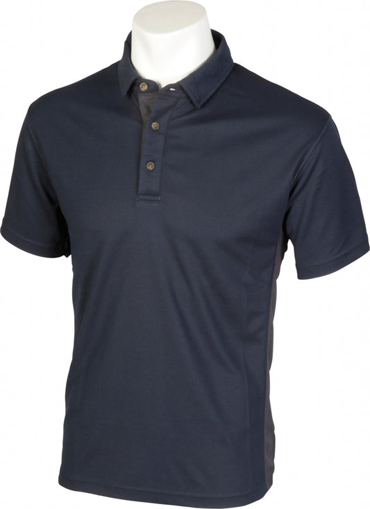 Glenwear Oriole Unisex Breathable Polo Shirt XXL Navy/Grey