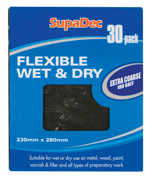 SupaDec Flexible Wet & Dry Paper Fine 400 Grade Pack 30