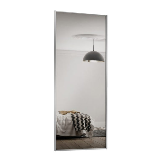 Spacepro Shaker Wideline Sliding Wardrobe Door - Cashmere Frame, Cashmere/Mirror/Cashmere - 2260mm image 1