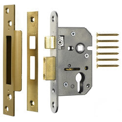 Era Euro Pro-fit Sashlock Case 63mm Finish: Brass Effect