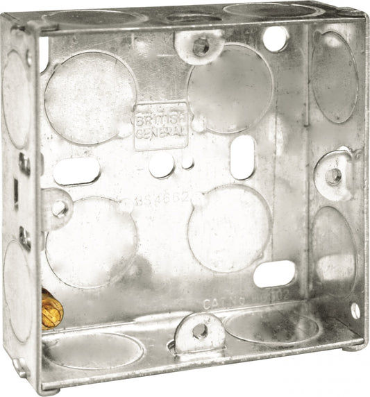 BG Metal Back Box 25mm Single