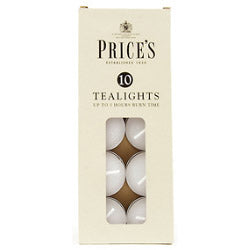 Prices Candles White Tealights Pack 10