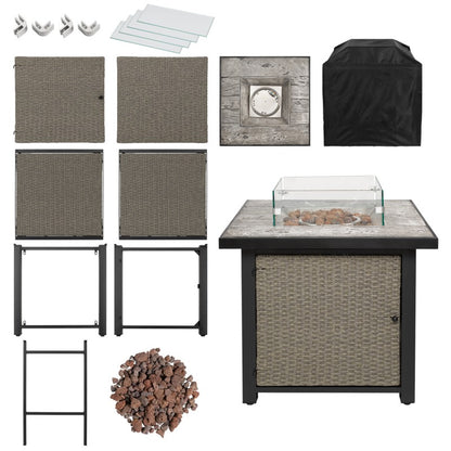 Tepro 76cm Gas Fire Pit Table