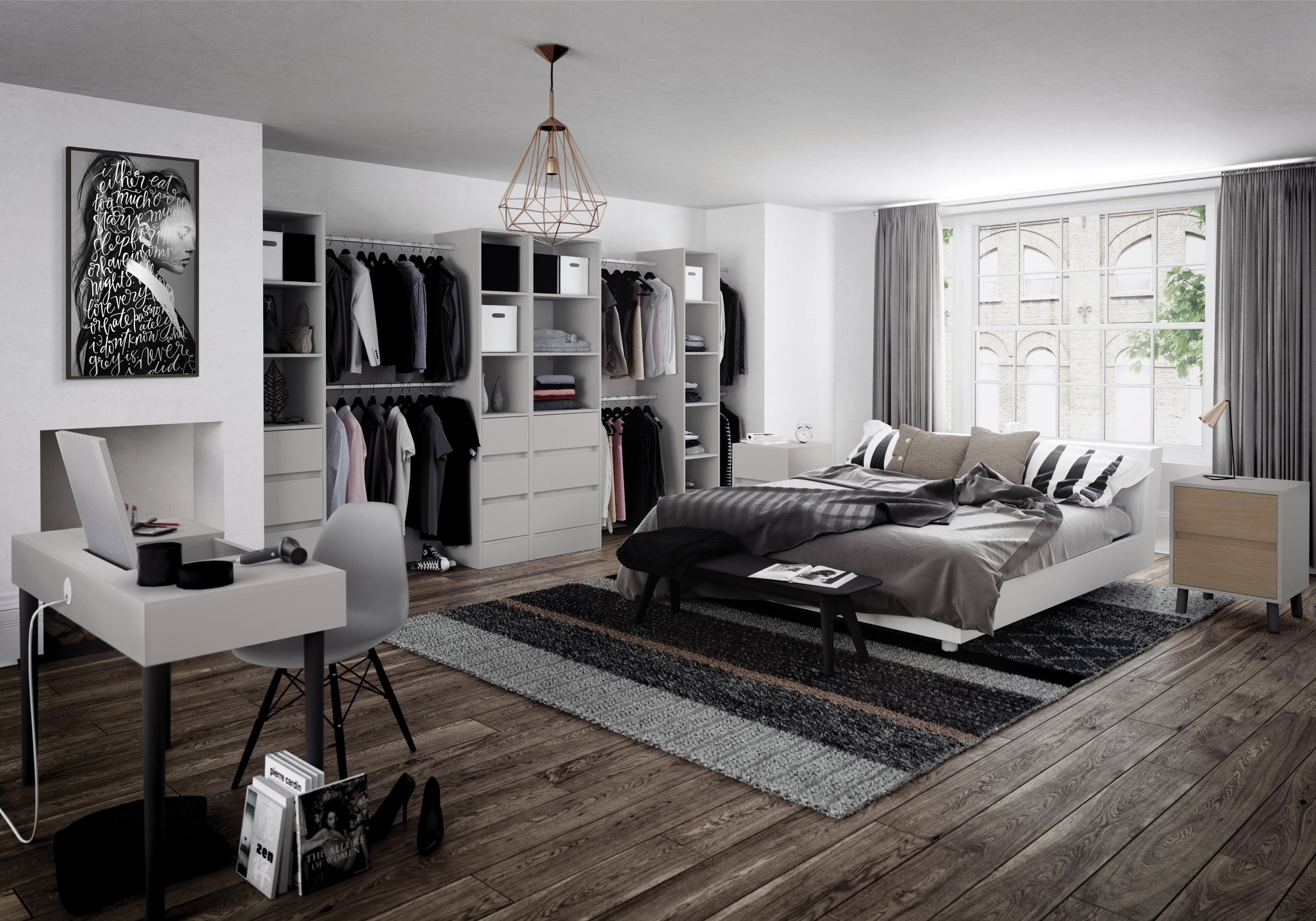 Spacepro Standard Storage Unit with 2.5m Hanger Bar - image 1