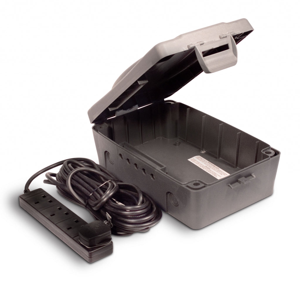 4 Gang, Extension Lead with Weatherproof Box