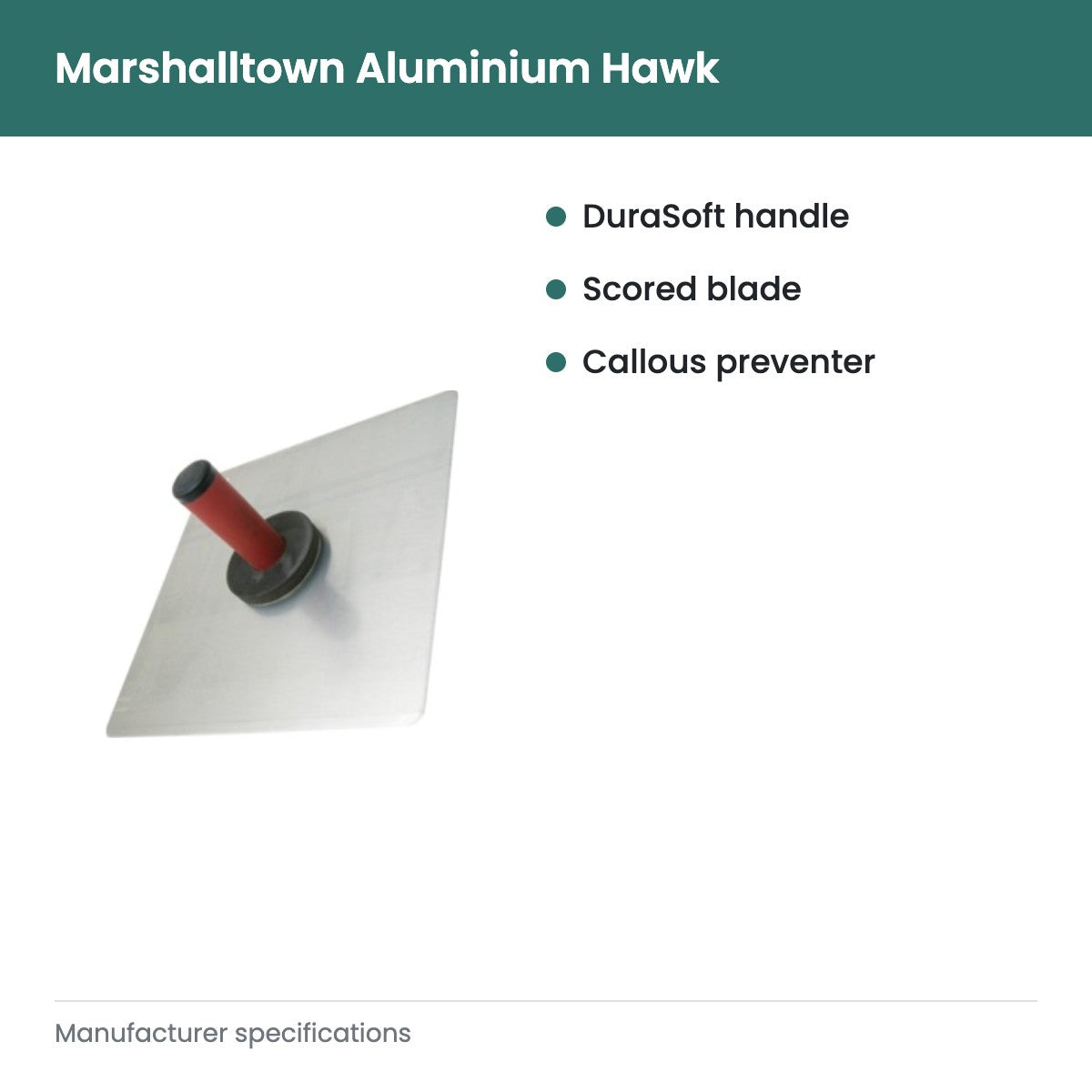 Marshalltown Aluminium Hawk - key features