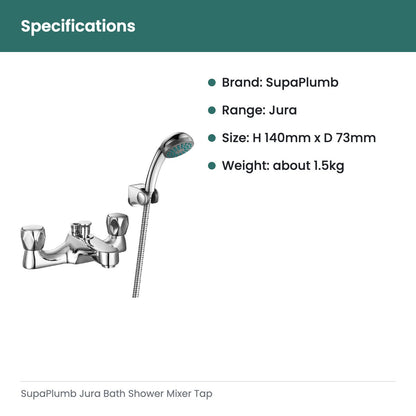 SupaPlumb Jura Bath Shower Mixer Tap - specifications