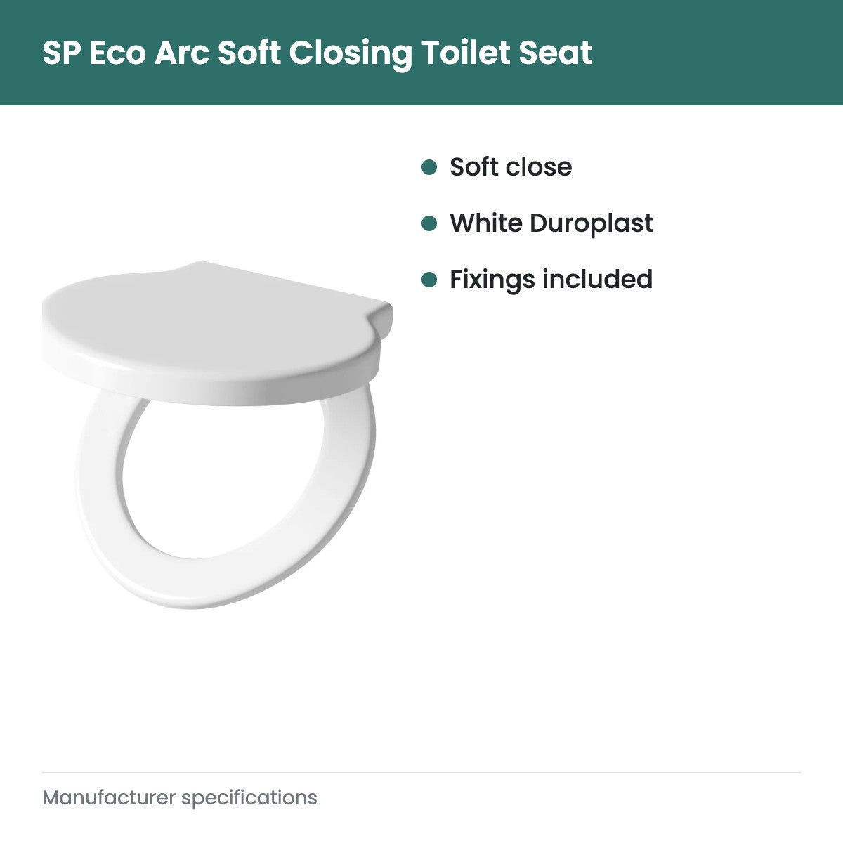 SP Eco Arc Soft Closing Toilet Seat - key features