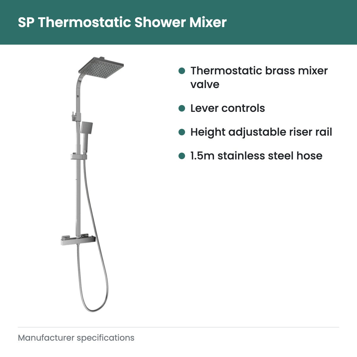 SP Thermostatic Shower Mixer - key features