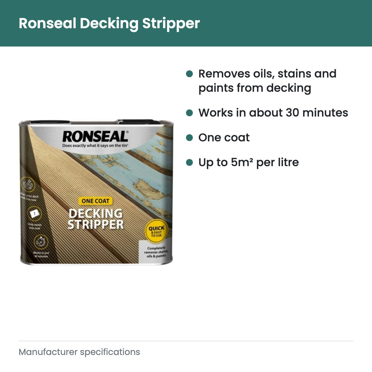 Ronseal Decking Stripper - key features