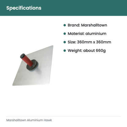 Marshalltown Aluminium Hawk - specifications