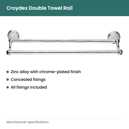Croydex Double Towel Rail - key features