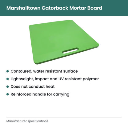 Marshalltown Gatorback Mortar Board - key features