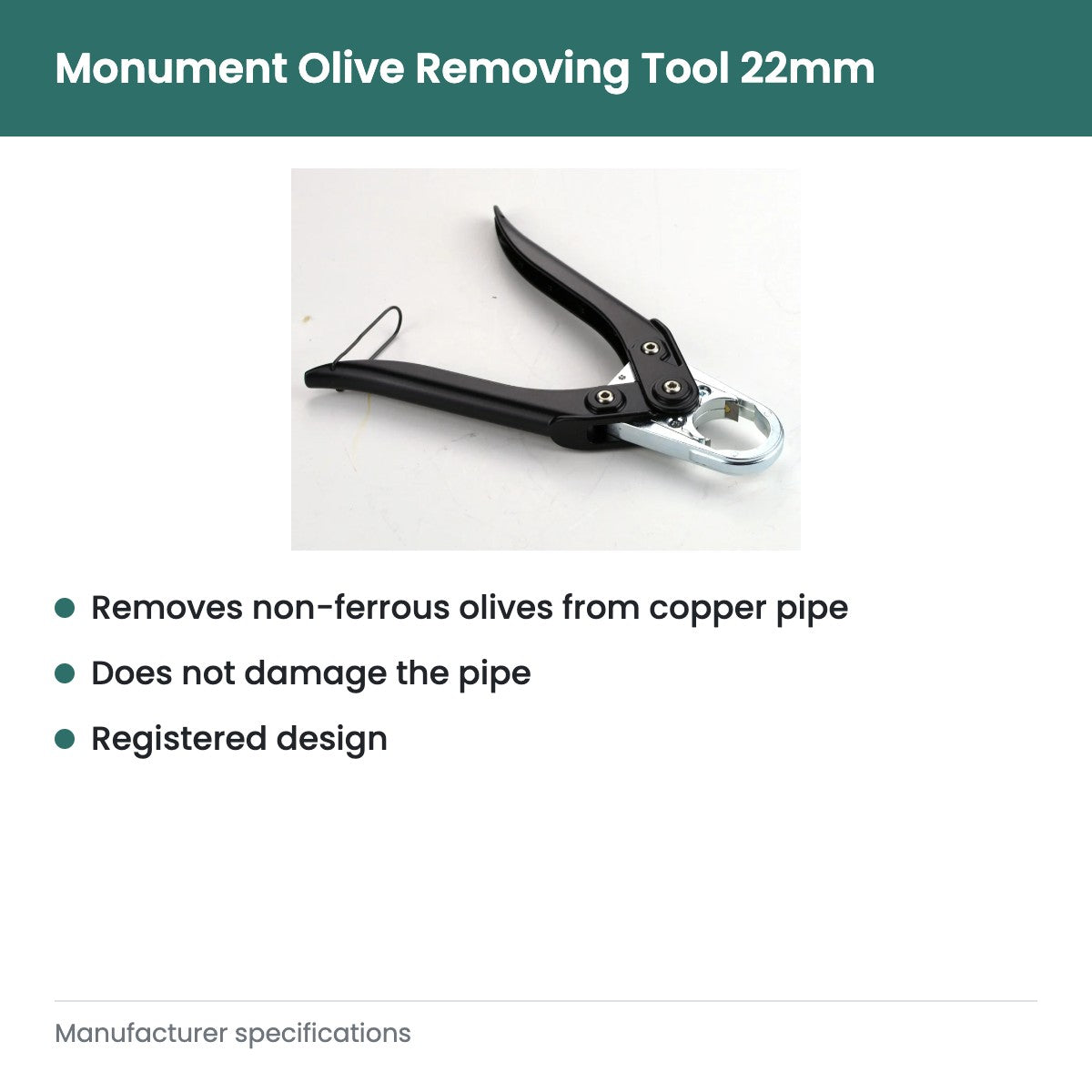 Monument Olive Removing Tool 22mm - key features