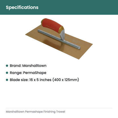 Marshalltown Permashape Finishing Trowel - specifications