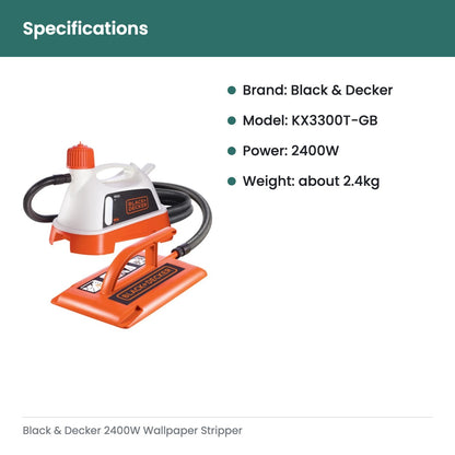 Black & Decker 2400W Wallpaper Stripper - specifications