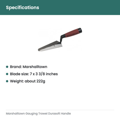 Marshalltown Gauging Trowel Durasoft Handle - specifications