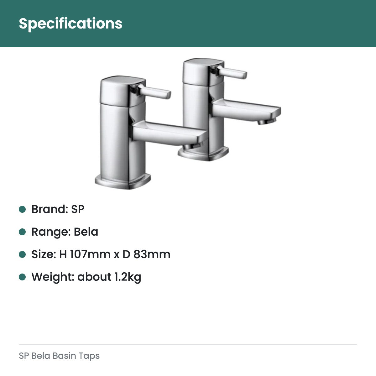 SP Bela Basin Taps - specifications