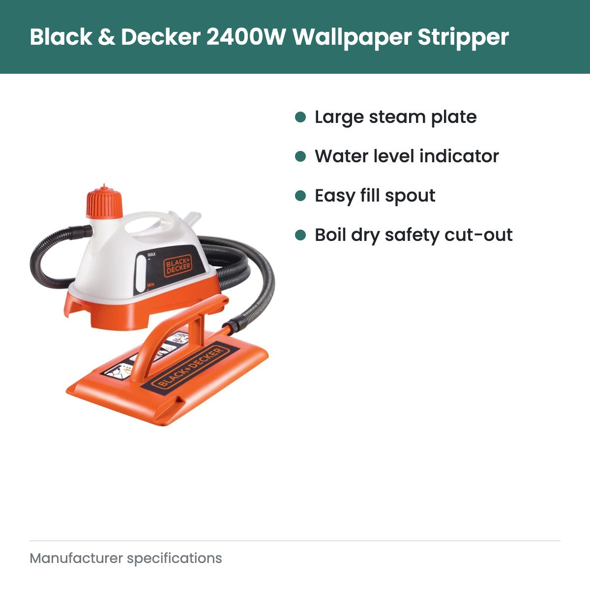 Black & Decker 2400W Wallpaper Stripper - key features