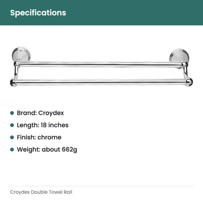 Croydex Double Towel Rail - specifications