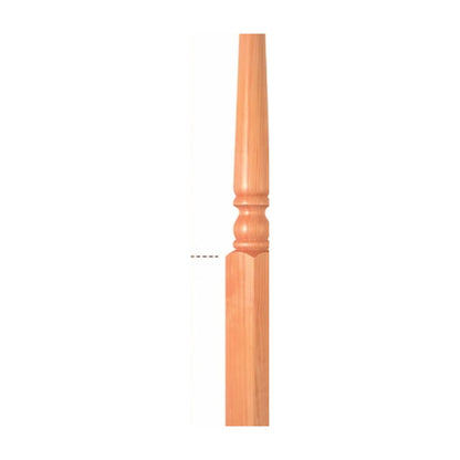 Cheshire Mouldings One Piece Newel Pine - close-up