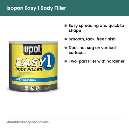 Isopon Easy 1 Body Filler - key features