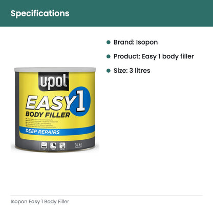 Isopon Easy 1 Body Filler - specifications