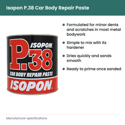 Isopon P.38 Car Body Repair Paste - key features