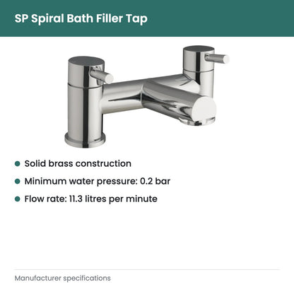 SP Spiral Bath Filler Tap - key features
