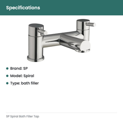 SP Spiral Bath Filler Tap - specifications