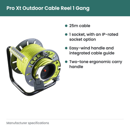 Pro Xt Outdoor Cable Reel 1 Gang - key features