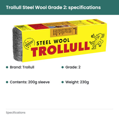 Trollull Steel Wool Grade 2 - specifications