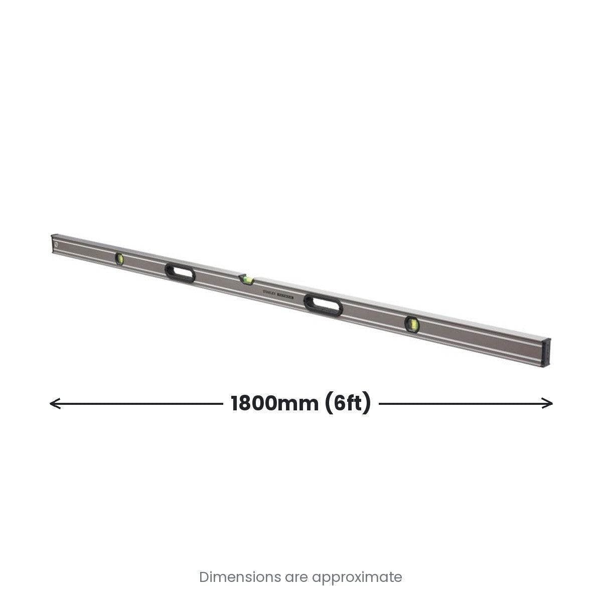 Stanley FatMax Pro Boxbeam Level 180cm - Size graphic from verified dimensions